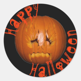 カボチャ、悲しい炎 ラウンドシール