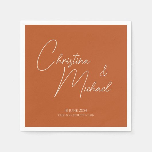 カボチャ・手書きスクリプト スタンダードカクテルナプキン (正面)