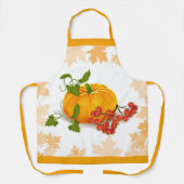 カボチャ、果実、葉秋縁ど感謝祭 エプロン (正面)