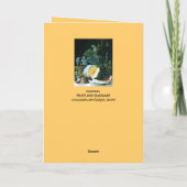 カボチャ、果物とガラス製品の感謝祭 シーズンカード (裏面)