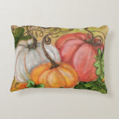 カボチャ – 水彩 アクセントクッション (裏面)