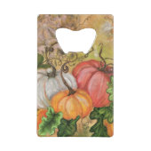 カボチャ – 水彩 クレジットカード栓抜き (正面)