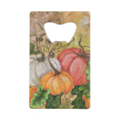 カボチャ – 水彩 クレジットカード栓抜き (裏面)