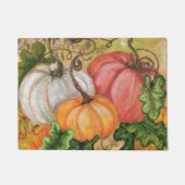 カボチャ – 水彩 ドアマット (正面)