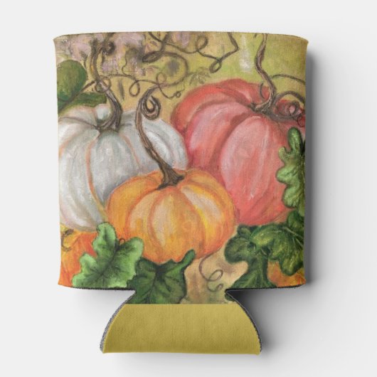 カボチャ – 水彩 缶クーラー (裏面)