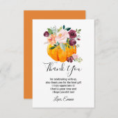 カボチャ,秋パーティー,サンキューカード サンキューカード (正面/裏面)