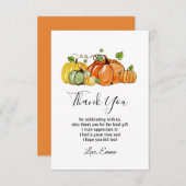 カボチャ、秋パーティー、サンキューカード 招待状 (正面/裏面)