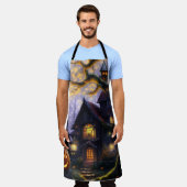 カボチャ/秋/秋/ハロウィーン エプロン (着用した状態)