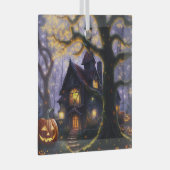 カボチャ/秋/秋/ハロウィーン ガラスオーナメント (正面右)