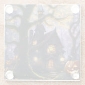 カボチャ/秋/秋/ハロウィーン ガラスコースター (裏面)