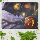 カボチャ/秋/秋/ハロウィーン キッチンタオル (折り畳み)