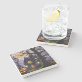 カボチャ/秋/秋/ハロウィーン ストーンコースター (横)