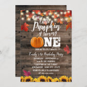 カボチャ&紅葉スンフラワー1st誕生日 招待状 (正面/裏面)