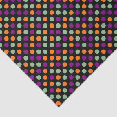 カボチャ、紫、緑、黒の水玉模様 薄葉紙 (詳細)