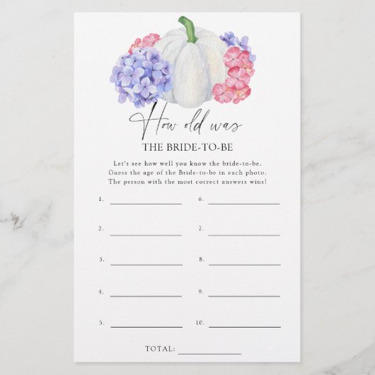 カボチャ – 花嫁の年齢 (正面)