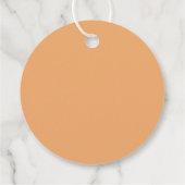 カボチャ&花模様イン紅葉結婚式の引き出物ラベル フェイバータグ (裏面)