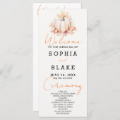 カボチャ&葉秋オフホワイト結婚式 プログラム (正面/裏面)