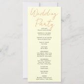 カボチャ&葉秋ライトイエロー結婚式 プログラム (裏面)