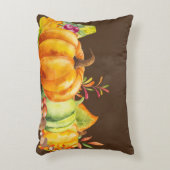 カボチャ、葉、葉の収穫 アクセントクッション (正面(垂直))