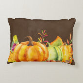 カボチャ、葉、葉の収穫 アクセントクッション (裏面)