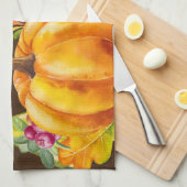 カボチャ、葉、葉の収穫 キッチンタオル (四つ折り)