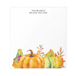 カボチャ、葉、葉の収穫 ノートパッド