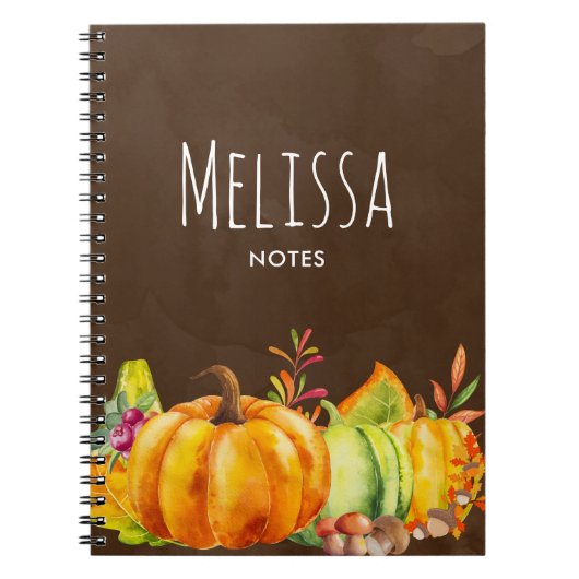 カボチャ、葉、葉の収穫 ノートブック (正面)