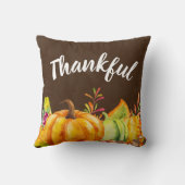 カボチャ、葉、葉を収穫する感謝 クッション (裏面)