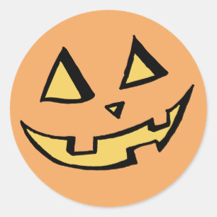 カボチャ#2、ジャックO'Lantern ラウンドシール