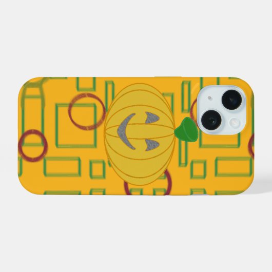 カボチャ iPhone 15ケース (裏面横)
