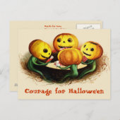 カボチャatカードハロウィンポストカードヴィンテージ ポストカード (正面/裏面)