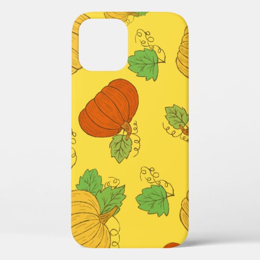 カボチャDoodle:手描きシームレス Case-Mate iPhoneケース (裏面)