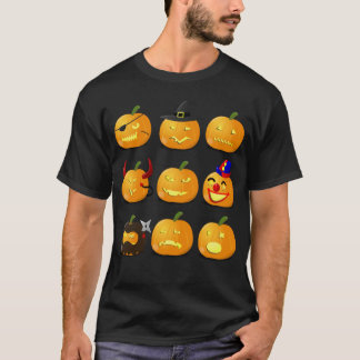 カボチャEmojiのTシャツのハロウィンの衣裳 Tシャツ
