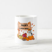 カボチャFaのハスキーなカボチャのパッチ感謝犬 コーヒーマグカップ (中央)