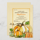 カボチャin水彩招待状 招待状 (正面/裏面)