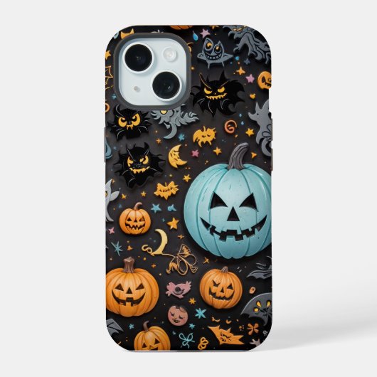 カボチャiPhoneケース iPhone 15ケース (裏面)