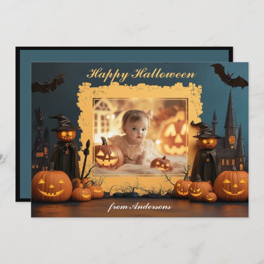 カボチャPEEK-a-BOO カード (正面/裏面)