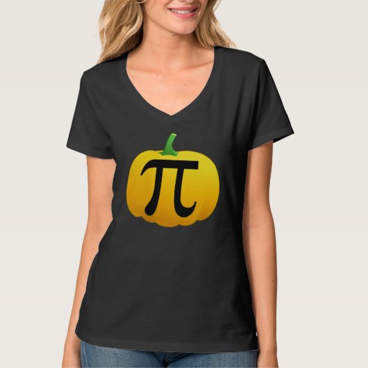 カボチャPi数学のユーモアのティー Tシャツ (正面)