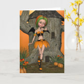 カボチャPixiの挨拶状 カード (黄色い花)