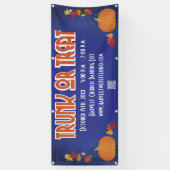 カボチャQRコードトランクまたは治療の収穫 横断幕 (縦)