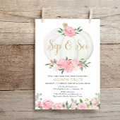 カボチャsipと参照して、秋は赤ちゃんの女の子を迎える 招待状