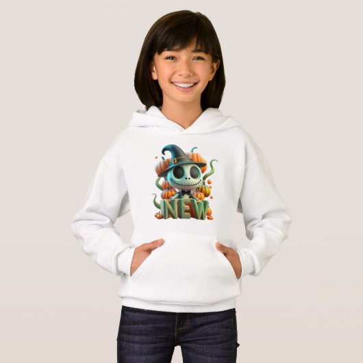 カボチャTシャツ子供へ – ハ不気味ロウィンおもしろい (正面フル)