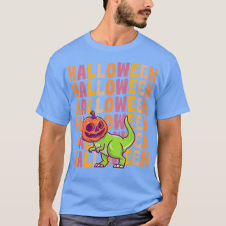 カボチャTRe恐竜70s 80sレトロヴィンテージスタイルH Tシャツ