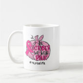 カボチャWe衣服ピンクブレストガン認識度ナース コーヒーマグカップ (左)