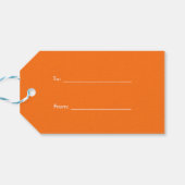 カボチャWhtギリシャ語鍵Rndフレームイニシャルモノグラム ギフトタグ (裏面横)