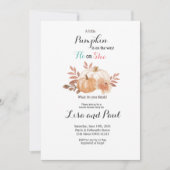 カボチ素朴ャHe/Heのジェンダーリビール招待状 招待状 (正面)