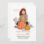 カボチ飾ャパーティの招待状 招待状 (正面/裏面)