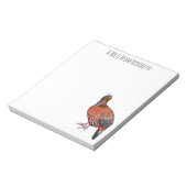カボットの悲劇的鳥の漫画イラストレーション ノートパッド (回転)