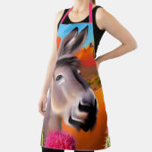 カボテンの花が咲くかわいいロバ エプロン (インサイチュ)