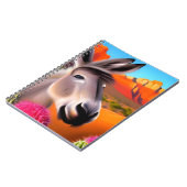 カボテンの花が咲くかわいいロバ ノートブック (左側)